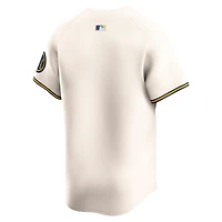 Maillot Nike crème Milwaukee Brewers Domicile Limited pour homme
