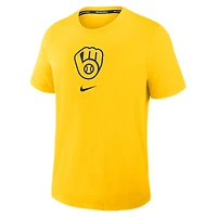 Men's Nike Gold Milwaukee Brewers Authentic Collection Early Work Tri-Blend Dri-FIT T-Shirt