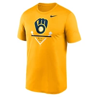 T-shirt Nike Gold Milwaukee Brewers Icon Legend Performance pour homme