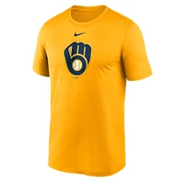 T-shirt de performance Nike Gold Milwaukee Brewers Legend Fuse avec grand logo pour homme