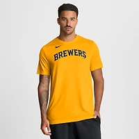 Men's Nike White Milwaukee Brewers New Legend Wordmark Dri-FIT T-Shirt