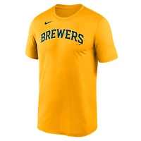 T-shirt Nike doré Milwaukee Brewers New Legend Wordmark pour homme