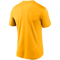 T-shirt Nike Gold Milwaukee Brewers Wordmark Legend Performance pour homme