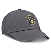 Men's Nike Gray Milwaukee Brewers Club Adjustable Hat