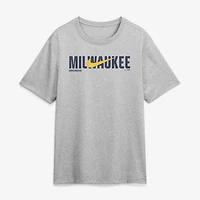 Men's Nike Heather Gray Milwaukee Brewers Swoosh Legend Dri-FIT T-Shirt