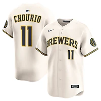 Maillot Nike Jackson Chourio crème pour homme des Milwaukee Brewers à domicile en édition limitée