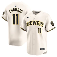 Maillot de joueur Nike Jackson Chourio crème Milwaukee Brewers Home Limited pour homme