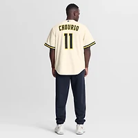 Men's Nike Jackson Chourio Cream Milwaukee Brewers Home Replica Jersey