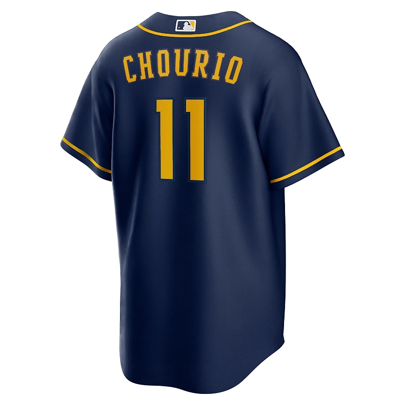 Maillot Nike Jackson Chourio bleu marine Alternate 2 Replica pour homme des Milwaukee Brewers