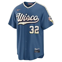 Men's Nike Jacob Misiorowski Mineral Blue Milwaukee Brewers 2026 City Connect Stadium Jersey