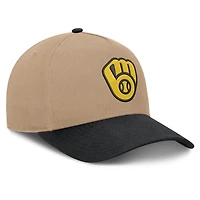 Men's Nike  Khaki/Black Milwaukee Brewers Rise A-Frame Adjustable Hat