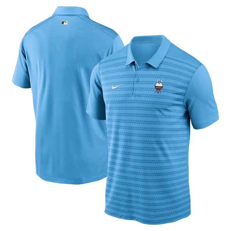 Men's Nike  Light Blue Milwaukee Brewers Authentic Collection City Connect Victory Dri-FIT Polo
