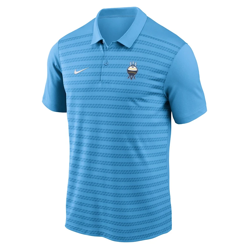 Polo Nike bleu clair pour homme, collection authentique des Milwaukee Brewers, City Connect Victory Performance