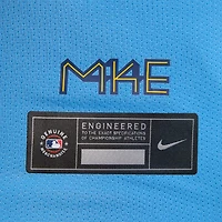 Men's Nike Light Blue Milwaukee Brewers City Connect Limited Jersey