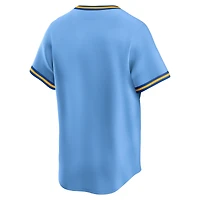 Maillot Nike bleu clair pour homme des Milwaukee Brewers, collection Cooperstown, édition limitée