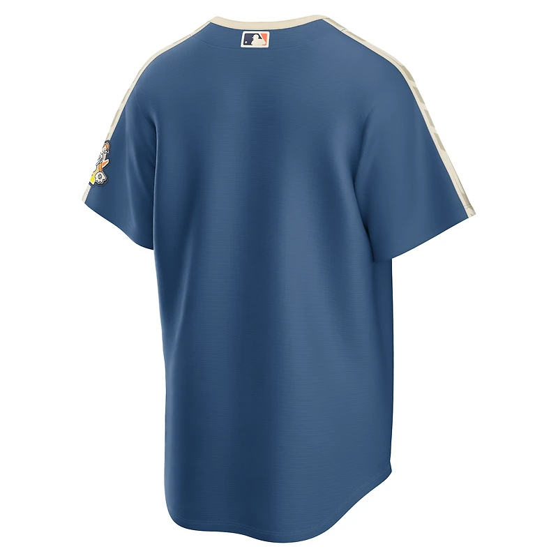 Maillot Nike bleu minéral pour homme des Milwaukee Brewers, édition 2026 City Connect Stadium