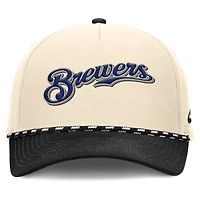 Casquette ajustable Nike Cooperstown Collection Rise pour homme, coloris naturel/noir