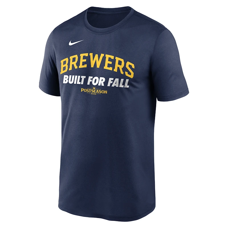 T-shirt Nike bleu marine pour homme des Milwaukee Brewers 2025 MLB Authentic Collection Legend Dri-FIT
