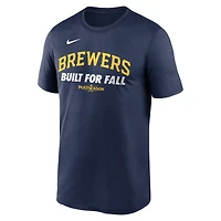 T-shirt Nike bleu marine pour homme des Milwaukee Brewers 2025 MLB Authentic Collection Legend Dri-FIT