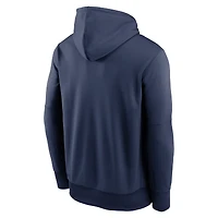Sweat à capuche Nike bleu marine Milwaukee Brewers 2025 MLB Authentic Collection Therma Fleece pour homme