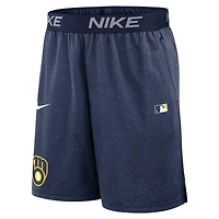 Short Nike bleu marine Milwaukee Brewers Authentic Collection Performance Knit pour homme