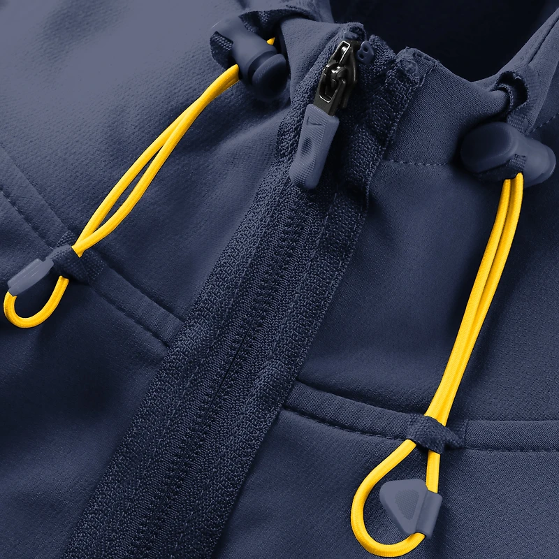 Veste à capuche zippée intégrale Nike Milwaukee Brewers Authentic Collection bleu marine pour homme