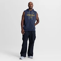 Men's Nike Navy Milwaukee Brewers Authentic Collection Standard Issue Dri-FIT Sleeveless Hoodie