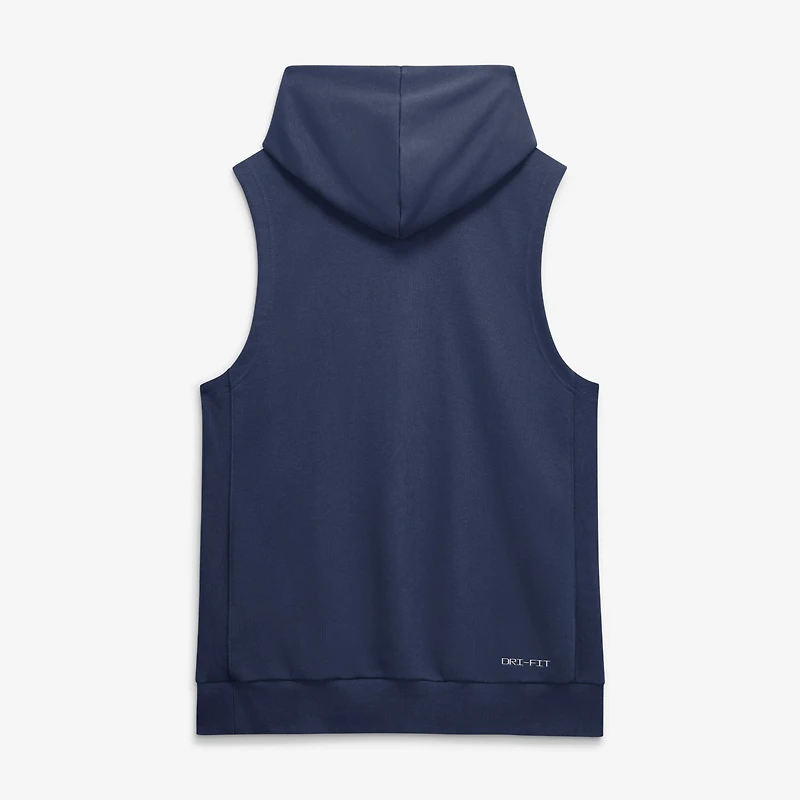 Sweat à capuche sans manches Nike Milwaukee Brewers Authentic Collection Standard Issue Dri-FIT pour homme, bleu marine