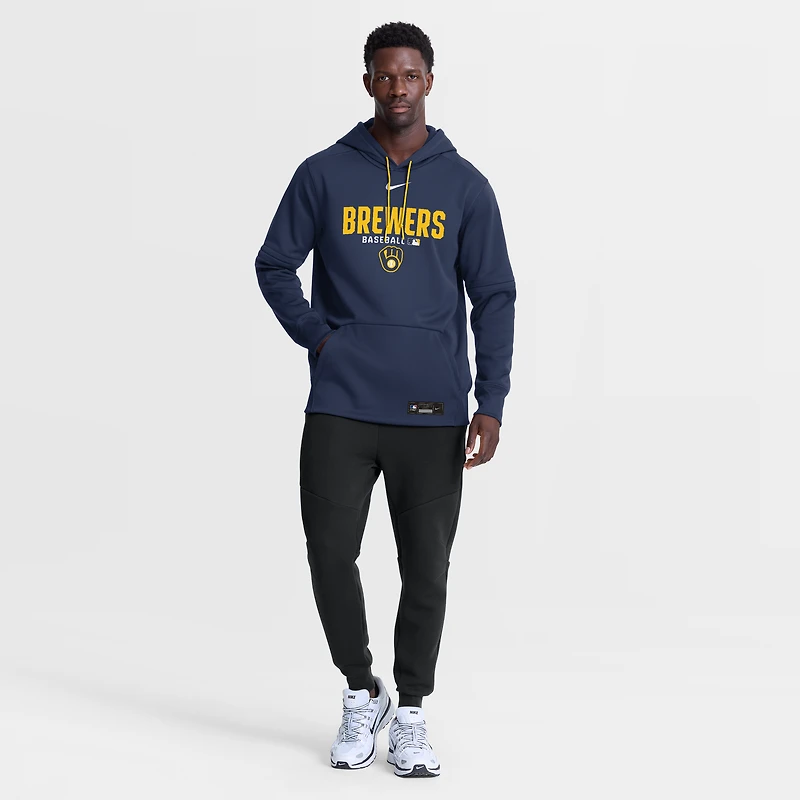 Sweat à capuche Nike Authentic collection Therma-FIT bleu marine pour homme