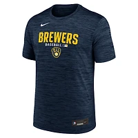 T-shirt Nike Velocity Dri-FIT Authentic Collection pour homme, bleu marine