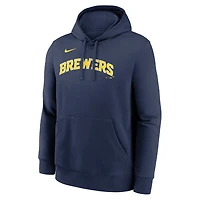 Men's Nike Navy Milwaukee Brewers Dri-Fit Club Hoodie