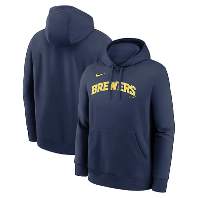 Sweat à capuche Nike bleu marine Milwaukee Brewers Club pour homme