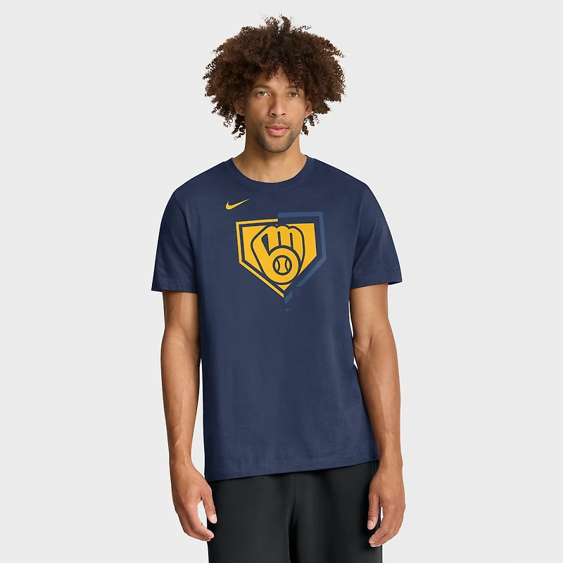 T-shirt Nike Icon Milwaukee Brewers bleu marine pour homme