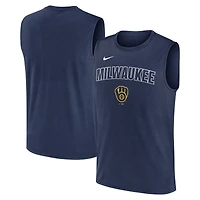 Débardeur Nike bleu marine Milwaukee Brewers Knockout Dri-FIT pour homme