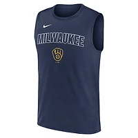 Débardeur Nike bleu marine Milwaukee Brewers Knockout Dri-FIT pour homme