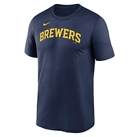 T-shirt Nike bleu marine Milwaukee Brewers Fuse Legend pour hommes