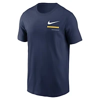 T-shirt Nike Milwaukee Brewers Over The Shoulder pour homme, bleu marine