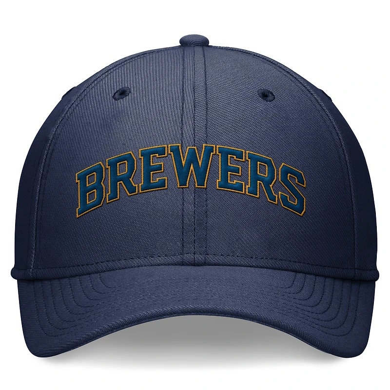 Casquette Nike Performance Flex bleu marine pour homme des Milwaukee Brewers