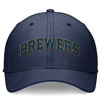 Casquette Nike Performance Flex bleu marine pour homme des Milwaukee Brewers