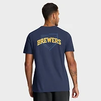 T-shirt Nike bleu marine Milwaukee Brewers Primetime 2-Hit pour homme