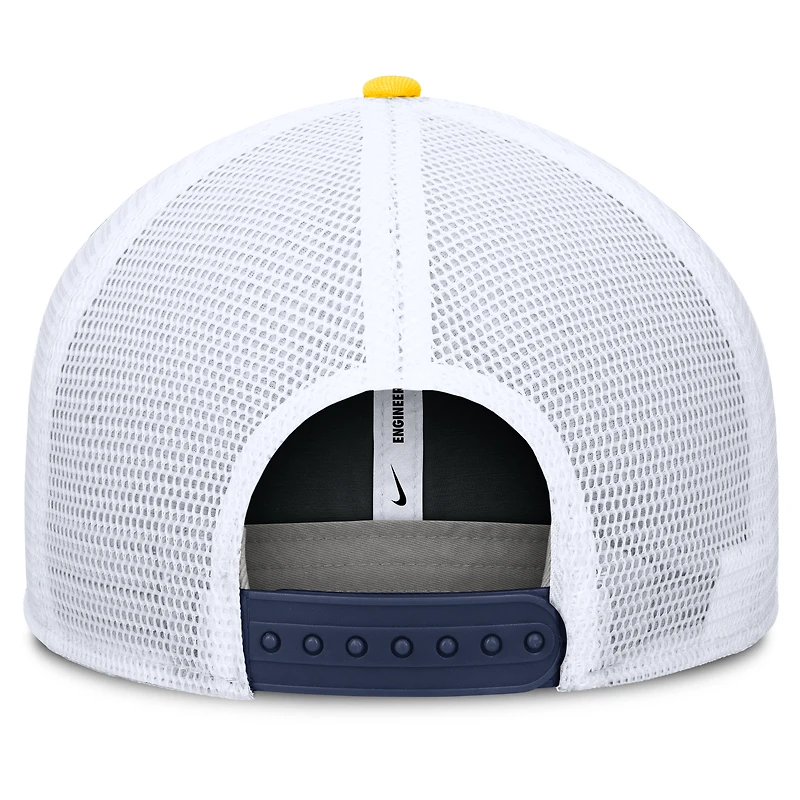 Casquette Snapback Nike Pro Trucker bleu marine pour homme des Milwaukee Brewers