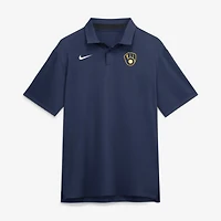 Men's Nike Navy Milwaukee Brewers Tour Dri-FIT Polo