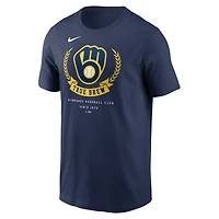 T-shirt True Brew Hometown des Milwaukee Brewers Nike bleu marine pour homme