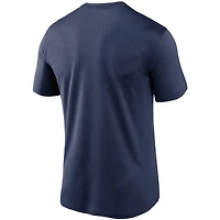 T-shirt Nike bleu marine Milwaukee Brewers Wordmark Legend Performance pour homme