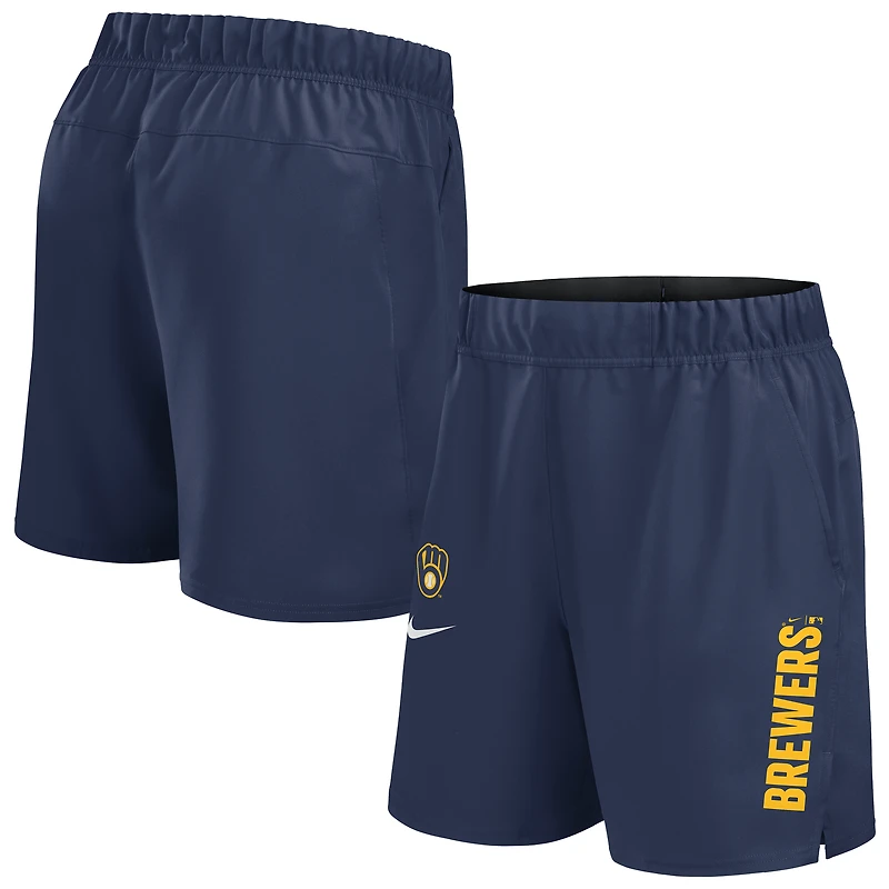 Short tissé Nike Victory Dri-FIT bleu marine des Milwaukee Brewers pour homme