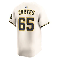 Men's Nike Nestor Cortes Cream Milwaukee Brewers Home Limited Player Jersey