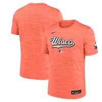 Men's Nike Orange Milwaukee Brewers Authentic Collection 2026 City Connect Velocity Dri-FIT T-Shirt
