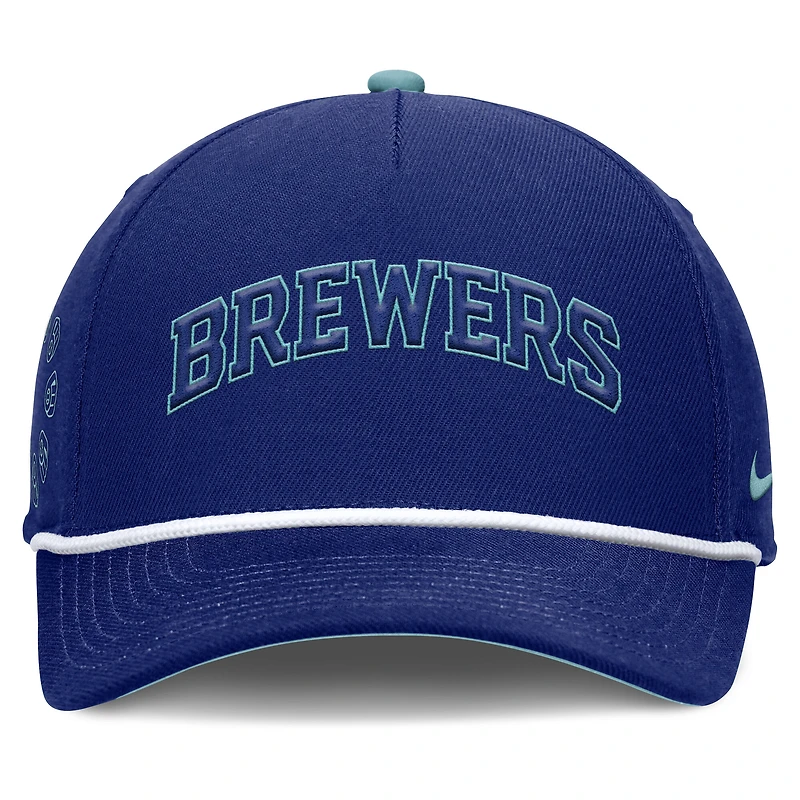 Casquette ajustable Nike Royal Milwaukee Brewers pour homme, motif Père's Day Rise