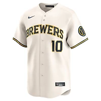 Men's Nike Sal Frelick Cream Milwaukee Brewers Home Limited Player Jersey