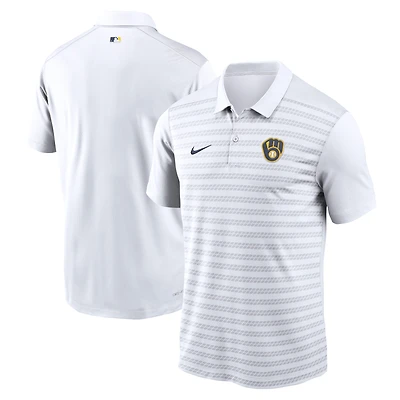 Polo Nike Victory Dri-FIT Authentic Collection pour homme, blanc, Milwaukee Brewers
